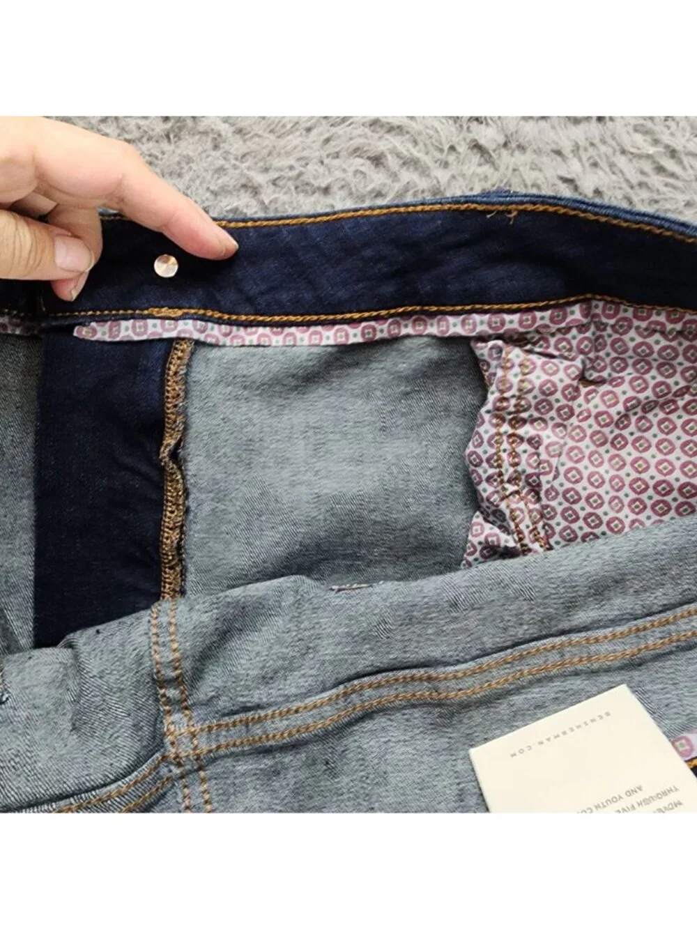 Ben Sherman Jeans Mens 42x32 Shoreditch Blue Stretch Denim Skinny Fit *NWT*